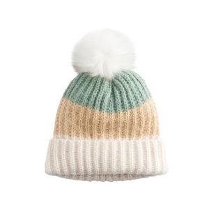NWOT LC Lauren Conrad Mixed Yarn Striped Beanie